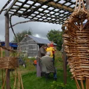 Photo of willow sculpture on Whitemoor allotments