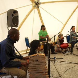 Musicians play in the Dome