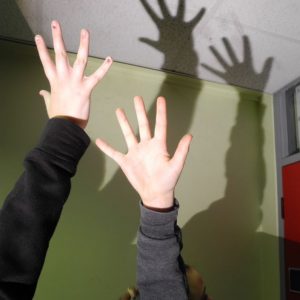 Shadow silhouette of hands