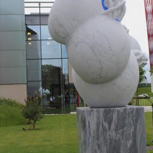 Carrara marble sculpture on the University of Nottingham’s Jubilee Campus
