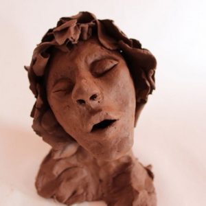 Clay model of face