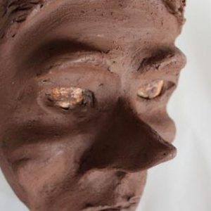Clay model of face