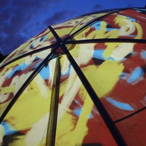 iPad drawing projected on the City Arts Dome