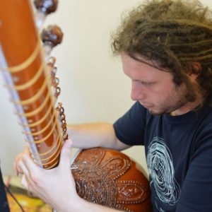 Man plays sitar
