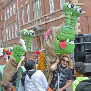 City Arts troupe in Nottingham Carnival parade