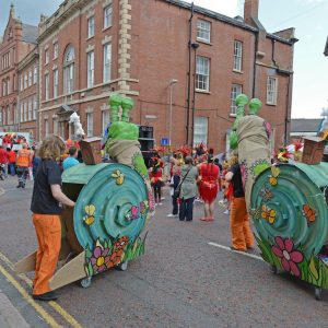City Arts troupe in Nottingham Carnival parade