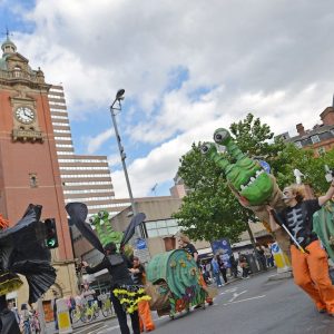 City Arts troupe in Nottingham Carnival parade