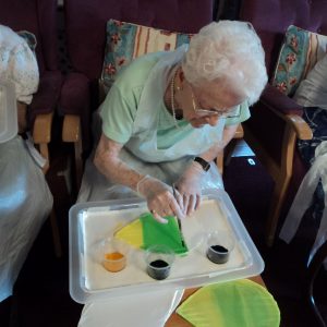 Older people engaged in creative activity