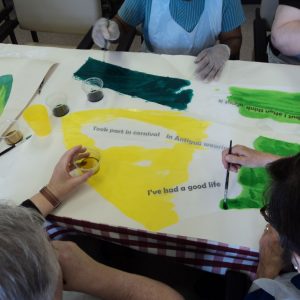 Older people engaged in creative activity