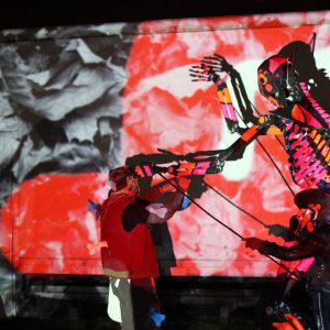 Digital projections and puppet