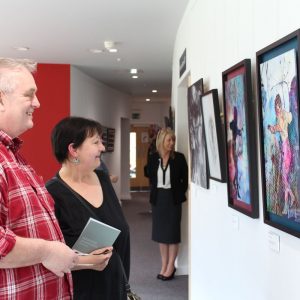People view artwork