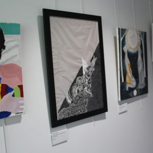 Artwork hung in exhibition