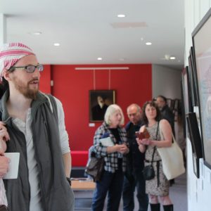 Artwork hung in exhibition