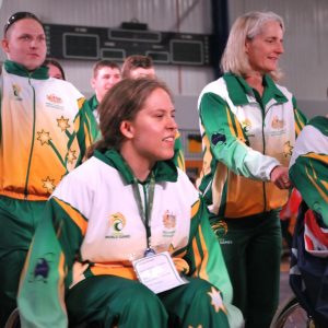 Athletes in the Opening Ceremony of the Nottingham 2015 CPISRA World Games