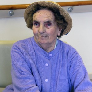 Older person in hat
