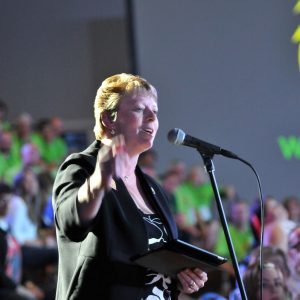 Speech at sporting event's closing ceremony