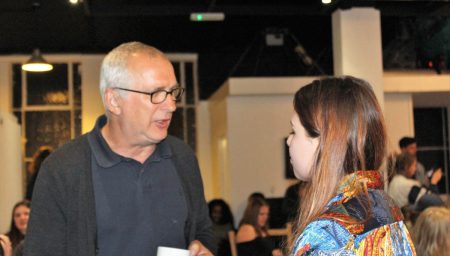 Henry Normal with Amelia Daiz – a member of City Arts ‘Young Producers’ group