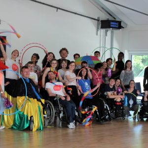 Disabled and no-disable performers group shot