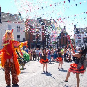 Carnival procession in Ashbourne