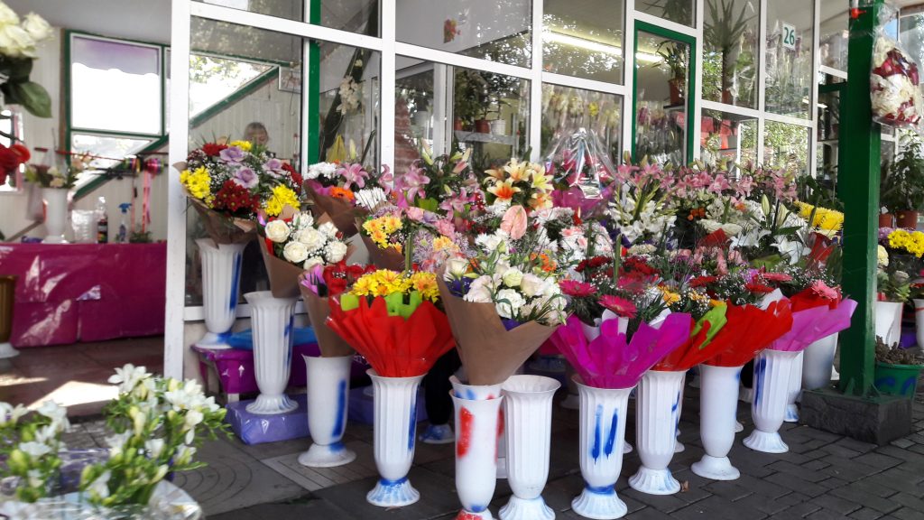 Flower market in Moldova
