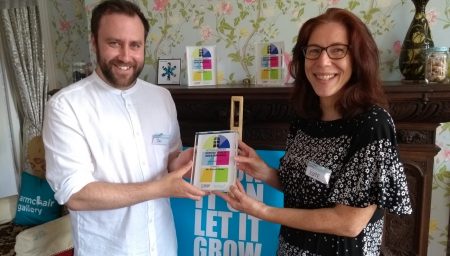 Tim Chesney and Kate Duncan with a Nottinghamshire Heritage Award