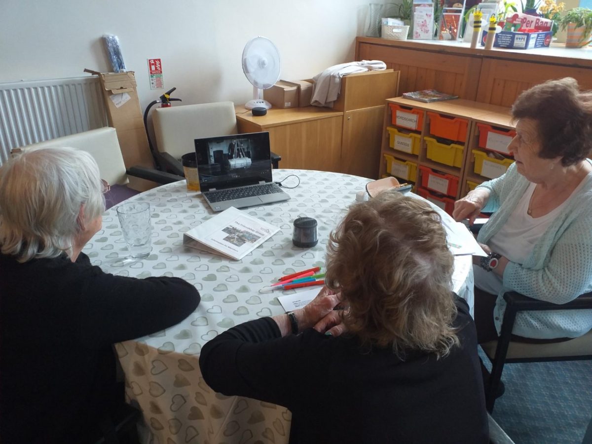 Radford Care Group watching a clip from Saturday Night & Sunday Morning.