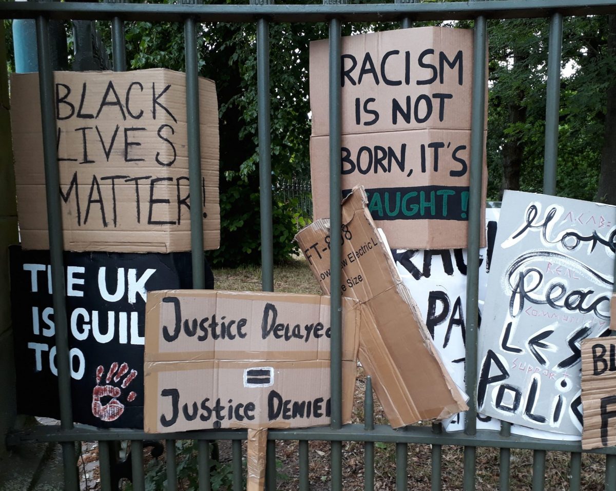 Black Lives Matter Protest Signs in Nottingham