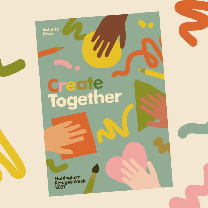Create Together - Illustration of an arts activty pack's front cover