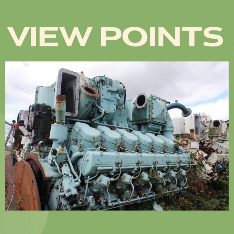 View Point + Photo of disused machinery