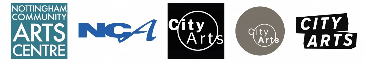 Former logos for City Arts & Nottingham Community Arts