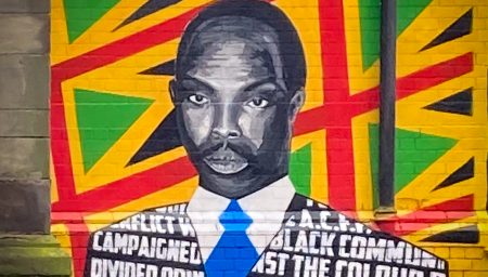 Mural of Eric Irons by artist Honey Williams