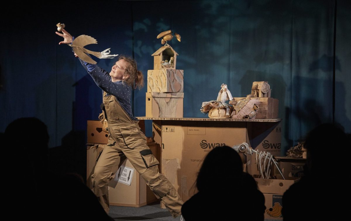 Puppet show made from cardboard